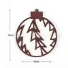 Decoraciones de Madera para Navidad Escena de Ambiente Arreglo Adornos Colgantes Vestir el Árbol de Navidad Adornos Pequeños Colgante Venta al por Mayor