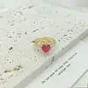 Anel Transfronteiriço Novo Quente Venda Cor Amor Zircônia Anel Design de Nicho Alto Nível Combina com Tudo Sem Queda Anel