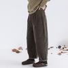 Ropa Nueva de Otoño 2025 Tejido de Pana Elástico Importado Grueso Cálido Cintura Elástica Pantalones Casuales Sueltos