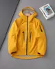 Chaqueta impermeable y cortavientos con costuras selladas a medida equipo Komatsu azul piedra hardshell de montañismo logo de alta gama estampado