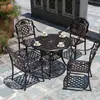 Mesa e cadeira de alumínio fundido ao ar livre, pátio, mobiliário, terno, Lazer, Villa, varanda ao ar livre, jardim, churrasqueira ao ar livre, mesa de ferro e cadeira