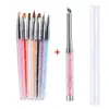 Traje de pinceles para decoración de uñas japoneses transfronterizos, sello tallado en forma de abanico, bolígrafo degradado, bolígrafo de floración, venta al por mayor de fábrica, herramientas para decoración de uñas