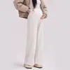 Pantalones de maternidad, pantalones de pierna ancha para usar en exteriores, corte holgado, engrosados para otoño e invierno, nueva ropa de maternidad, soporte para el abdomen, adelgazantes, pantalones casuales de maternidad talla grande
