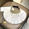 Sombrero de sol de verano de seersucker de doble cara con protección solar, sombrero de mujer, protección UV, plegable, combina con todo, sombrero de sol de copa vacía, sombrero de paja