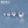 Cuentas de Plata Hechas a Mano en Chiang Mai Cuentas Espaciadoras Facetadas Plata S925 Cuentas Sueltas Hechas a Mano para DIY Accesorios de Cuerda Roja Material Plata Rota
