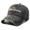 Gorra de béisbol bordada vintage lavada europea y americana transfronteriza para hombres y mujeres, gorra retro de pico de pato, sombrero versátil para protección solar al aire libre