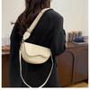 Bolso pequeño texturizado, nuevo bolso de moda retro, sencillo, combinable, bandolera, bandolera de hombro, bolso de sillín.