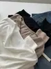 28.5% algodón, diseño de nicho estilo coreano, camiseta elegante y estilosa de manga larga para mujer con cuello drapeado, corte ajustado, colección otoño 2026
