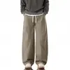 Pantalones Rectos de Algodón Puro de Corte Holgado 2026, Pantalones Deportivos de Otoño para Hombre, Pantalones Casuales Estilo Americano