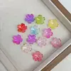 Acrílico Sellado en Oro Flor de Cinco Pétalos Bicolor Base para Ramo DIY Accesorios para el Cabello Vintage Materiales Cuentas Sueltas