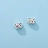 Plata Pura S999 Retro Felicitaciones por Hacerse Rico Monedas de Cobre Mariposa Lindo Panda Cuentas Espaciadoras Cuerda Hecha a Mano para DIY Accesorios de Plata