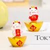 Brinquedo Giratório de Gato Fofo Gato da Sorte Decoração para Casa Mesa de Escritório Decoração para Alívio de Estresse Presente