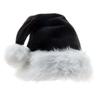 2026 Gorro Navideño Negro de Felpa Estilo Nuevo Transfronterizo con Pompón Grueso de Felpa para Fiestas Navideñas y de Halloween