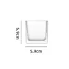 Vaso de Vidrio Cuadrado para Velas, Portavelas de Aromaterapia Transparente Espeso Simple, Jarrón Hidropónico para Plantas Casero, Acuario