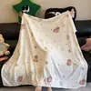 Manta de verão, xale de escritório, manta para cochilo, manta de ar condicionado em fleece de coral, manta pequena para dormitório estudantil, manta para cobrir sofá de cochilo
