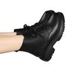 Botas Martin Versátiles de Piel Suave para Mujer, Zapatos Planos de Algodón de Suela Suave Estilo Británico, Nuevas Botas Cortas de Suela Gruesa Antideslizantes con Forro de Felpa para Otoño e Invierno 2026