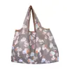 Nova Bolsa de Armazenamento de Nylon Cartoon Mickey Grande Capacidade Espessa para Viagem Supermercado Bolsa de Ombro Portátil para Compras Atacado