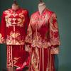 Ropa Xiuhe de pareja de lujo 2022 nueva industria pesada Corona de fénix de novia boda Xiaxiao retro Ropa Han estilo chino ropa de fuera de la corte