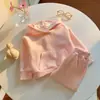 Conjunto de Sudadera con Capucha de Color Liso para Niñas Primavera y Otoño Colores Macarrón Conjunto Casual de Dos Piezas Conjunto de Ropa Deportiva Exterior para Niños