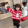 Sudadera Redonda de Dibujos Animados para Niñas Primavera y Otoño 2026 Nuevo Estilo Coreano Casual Rayada Top para Niñas Pequeñas