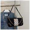 Bolso Casual con Puntadas de Color Contrastante Moda para Mujer Textura Estilo Occidental Bolso de Mujer 2025 Verano Retro Hombro de Mano Bajo el Brazo