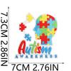 Tema Conciencia del Autismo Bordado Tela Adhesiva Bolsa Parche para Vestir Color Rompecabezas Etiqueta Bordado Computarizado Capítulo de Planchado