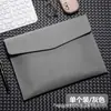 Bolsa de Documentos em Couro A4 com Impressão de Logo, Pasta Espessada, Bolsa para Armazenamento de Dados de Contrato Fatura de Escritório Comercial, Personalizável