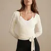 Tops de Yoga com Alças, Roupas Fitness Justas, Roupas de Treino de Dança de Manga Longa, Fabricante de Roupas Esportivas de Secagem Rápida para Pilates