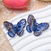 Pintura al óleo tridimensional grande espalda Mariposa acrílico orificio para colgar mariposa DIY horquilla para niños hebilla para zapatos accesorios de ropa