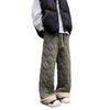 Pantalones Casuales de Cordero a Prueba de Frío para Hombre Invierno Nuevo Patrón de Calabaza Suelto Impermeables Rectos Forrados de Felpa Pantalones de Esquí