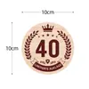 Posavasos de Madera Maciza Transfronterizos con Grabado Láser, Impresión de Logo y Diseños Personalizados, Tapetes para Té, Posavasos de Madera para Cumpleaños