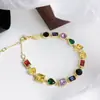 Shijia Versão de Alta Qualidade 1:1 Pulseira Iridescente de Cristal Fábrica de Joias Dopamina Atacado Design Geométrico Empilhável para Usar