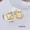 Pendientes de Acero Inoxidable con Forma de Flor de Amor Europeos y Americanos Transfronterizos Geométricos Simples Elegantes Moda Joker Sentido de Alta Gama Nicho