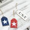 Nuevas decoraciones del Partido Independiente Americano artesanías de madera letra de cinco estrellas adornos del Día de la Independencia listado de regalos