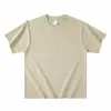 Camiseta Pesada 400g Algodão Puro de Xinjiang Masculina Gola Redonda Manga Curta Cor Sólida Casual Americano Versátil Meia Manga Camiseta Básica Feminina