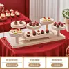 Suporte de Exibição de Vinho de Frutas para Noivado, Mesa de Decoração de Casamento em Madeira Maciça, Suporte de Bebidas para Noivado, Decoração de Mesa de Sobremesas, Suporte de Mesa