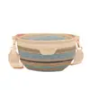 Bolso tejido bicolor para mujer 2026 nuevo modelo casual versátil riñonera de moda texturizado casual simple para viaje bandolera