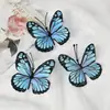 Mariposa de Tela de Colores Simulada Impresión 3D Decorativa Accesorios de Tocados Antiguos Paquete de Materiales para Pasador de Pelo DIY Fotografía Arte Floral