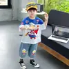 Conjunto de Manga Corta para Patinaje de Verano para Niños Estilo Coreano Conjunto Casual Atractivo de Dos Piezas Ropa para Bebés y Niños