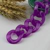 Hebilla de cadena colorida con efecto gelatina de plástico acrílico que resalta el anillo de apertura, accesorios de joyería para equipaje, fabricantes al por mayor