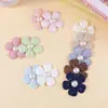 Tecido Estilo Coreano Multi-Cor Ponto Diamante DIY Semi-Acabado Flor Artesanal Decoração Roupas Acessórios para Bebê Acessórios Atacado