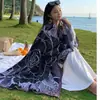 Chal de Estilo Étnico para Verano Mujer 2026 Nuevo Estilo Viaje a Yunnan Protección Solar Bufanda de Seda con Borlas Toalla de Playa