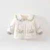 Chamarra de algodón acolchada para bebé de otoño e invierno, abrigo grueso, ropa de algodón elegante y cálida para bebés y niños pequeños, prenda superior acolchada de 120g