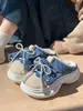Chinelos de Algodão Jeans com Laço e Pérolas Design de Nicho para Mulheres Inverno Forrados com Lã Quentes Sola Grossa Antiderrapante Chinelos de Casa