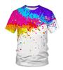 Camiseta de verano para hombre, estilo europeo y americano, de manga corta, con personalidad, estilo hip hop retro, impresión digital 3D