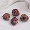 Estilo Retrô Rosa com Borda Queimada Simulada Material para Acessórios de Cabelo DIY Decoração de Casamento Parede de Flores Flor de Seda Flor Artificial Flor Rosa