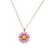 Ins Sentido del Diseño Pintura Horneada Margarita Abeja Collar Largo Dulce Moda Flor Multicolor Ajustable Cadena para Suéter para Mujeres