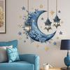 Festival de Medio Oriente Pegatinas de Vidrio al por Mayor Nuevas Decoraciones Colgantes de Estrella y Luna Pegatinas de Pared Autoadhesivas Pegatinas Decorativas para Pared y Ventana