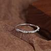 Anillo con Forma de Corazón de Plata de Ley S925 Jufeng Nuevo Anillo Simple con Forma de Corazón Incrustado de Diamantes Moda Versátil Joyería de Zirconia Y270