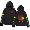 2022 Novo moletom un verano sin ti badbunny série outono e inverno forrado com fleece casaco solto